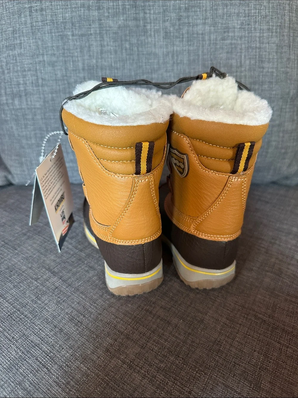 Khombu Kids' Brown & Tan Faux-Fur Winter Boots